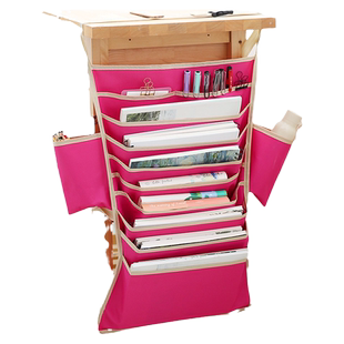 学生课桌书挂书袋 学生 韩版 森系 初高中生书夹书立看书阅读简约建议少女可爱读书架书架 桌上 学生收纳袋