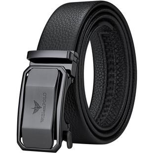 高端品牌保罗男士真皮皮带头层纯牛皮2025新款轻奢腰带男送礼老公