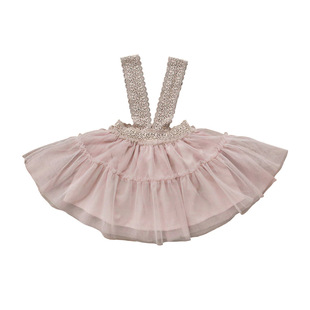 26年春装新款女童网纱连衣裙宝宝春秋甜美背裙儿童公主风蓬蓬裙子