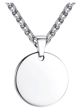 diy定制钨金圆牌照片吊坠