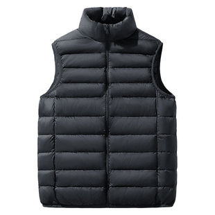 美式潮牌轻薄保暖排骨羽绒马甲男女冬季防寒背心cleanfit棉服外套