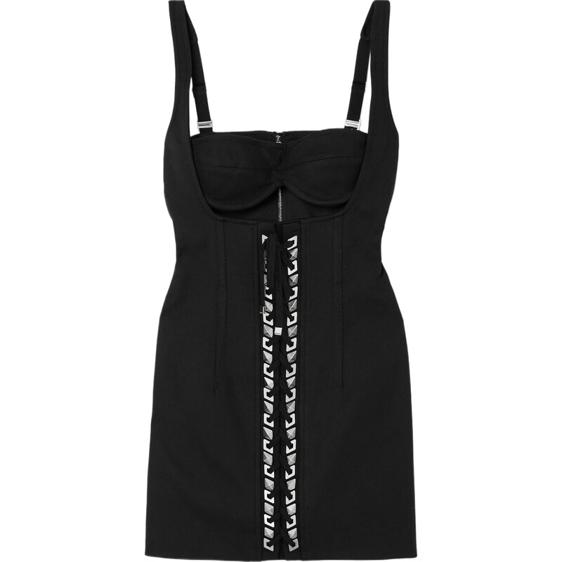 DION LEE（服饰）女士棉质迷你小黑裙吊带连衣裙