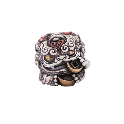 琢匠原创s925银文玩貔貅隔珠