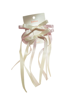 简约芭蕾风蝴蝶结蕾丝飘带发夹