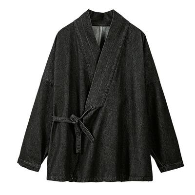 100棉秋款明制传统交领右衽汉服窄袖长袖宽松禅意居士服禅服上衣