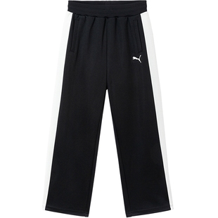 PUMA彪马童装春季新款儿童裤子男童女童运动裤潮流舒适T7直筒裤