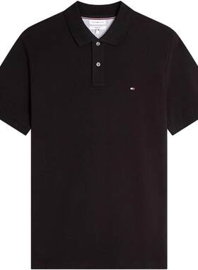 Tommy男装商务休闲纯色短袖POLO