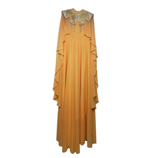 新中式云肩连衣裙女夏新款高级感雪纺飘逸长裙旅游拍照好看的裙子