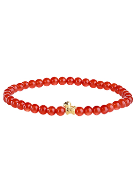 红玛瑙手串纯天然玉石红色手链