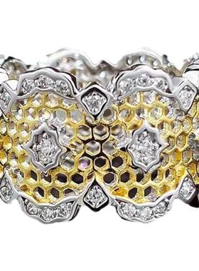 进口D色莫桑石蕾丝戒指