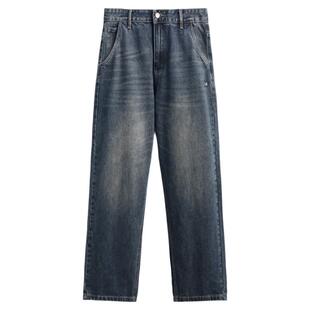 ONUN 美式复古水洗做旧宽松直筒牛仔裤显高百搭休闲阔腿长裤潮流
