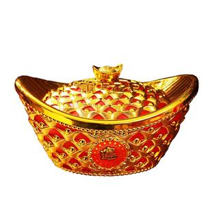 2026马新年装饰品仿真金元宝摆件春节招财糖果礼品盒道具场景布置