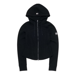 26新款MLB开衫外套女NY小标刺绣修身连帽休闲运动卫衣3FTRB1561