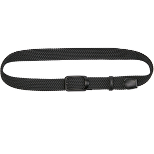 编织腰带男潮 年轻人休闲百搭帆布裤带 弹力松紧军训针扣布料皮带