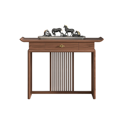 新中式条案黑胡桃木玄关桌