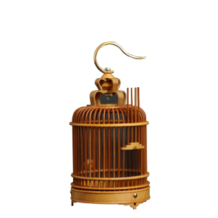 精品纯手工精工制作竹丝小虫笼竹林黄蛉笼子鸣虫具茶室小摆件鸟笼