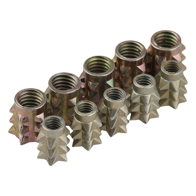 彩锌尖刺螺母家具合金螺帽
