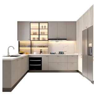 金牌厨柜厨房整体橱柜定制石英石台面灶台柜家用装修定做