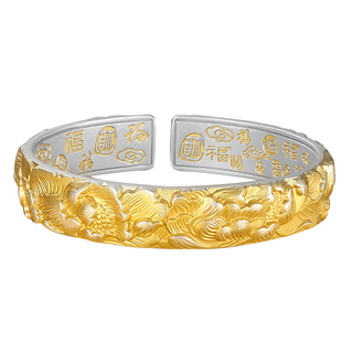 大克重银手镯女纯银999实心年轻款高级感新中式足银镯子新年礼物