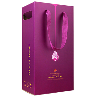 樱秦M9 冰酒包装盒375ML红酒蓝梅酒纸盒六6支装高瓶白葡萄酒礼盒