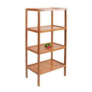 全楠竹实木置物架落地收纳架客厅阳台花架储物架分层隔板厨房架子