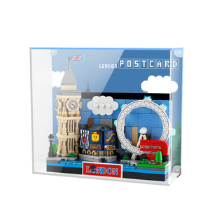 LYB乐一百适用乐高40569伦敦明信片展示盒相框迷你天际线巴黎北京