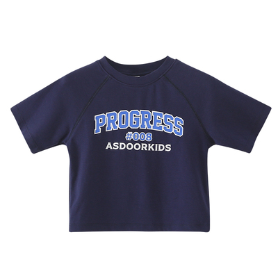 女童短袖2025夏装新款女大童初中生休闲短款T恤儿童学生时髦上衣