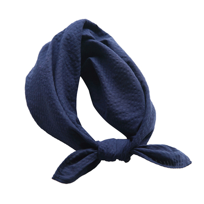 日本盐缩棉麻文艺肌理条纹小方巾