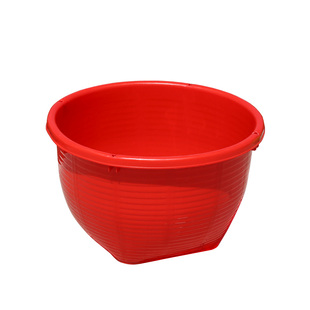 汇喜莱钢化塑料箩筐粮食运送丰收耐磨耐用高承重熟胶塑料结婚红色