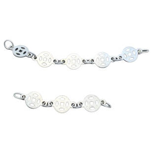 925纯银微镶铜钱流苏链子diy手工编织手链项链配件延长链半成品