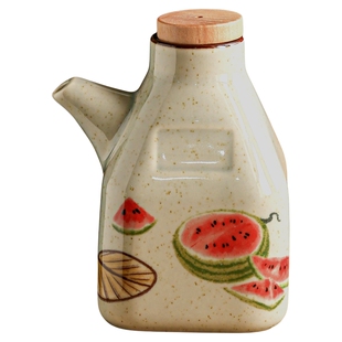 油壶家用厨房不挂油酱油醋调料瓶陶瓷油罐醋瓶饭店专用分装壶餐具