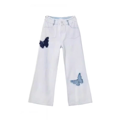 真的美到心坎里啦！蝴蝶牛仔裤！