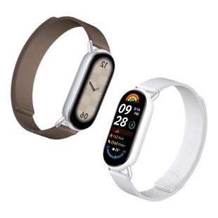 适用小米手环10科纳皮磁吸皮质小米手环9表带NFC运动手环8智能女生表链男士秋冬透气腕带陶瓷款新款表带