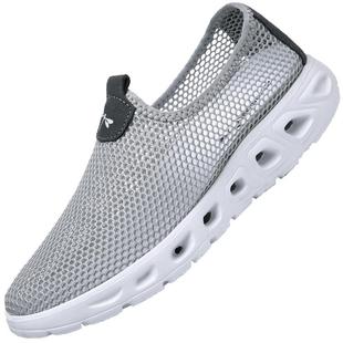 红蜻蜓男鞋夏季透气薄款男士网鞋一脚蹬网面休闲运动鞋男网眼镂空