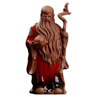 东方泥土《福禄寿三星》摆件 中式客厅酒柜装饰品生日礼品送长辈