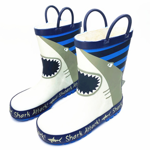 【瑕疵款】特价男童雨鞋鲨鱼恐龙汽车小童处理儿童卡通雨靴四季男