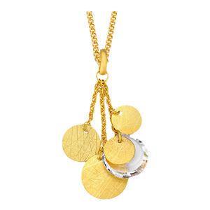 justgold鎮金店秋叶吊坠足金黄金