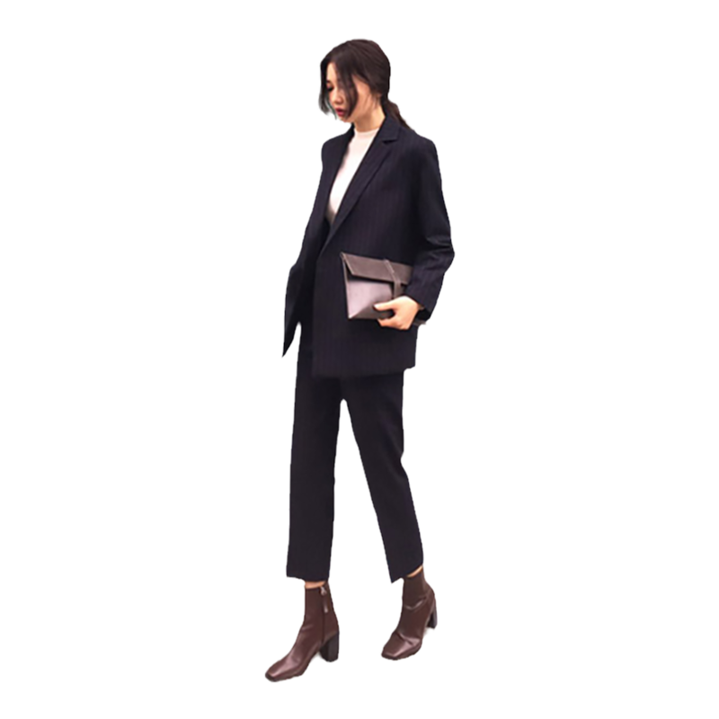 宽松韩版休闲西服面试工作服