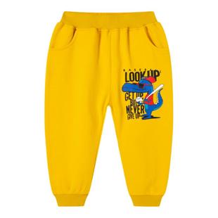 be top童装2025新款儿童恐龙裤子男童卫裤秋季卡通印花运动裤子潮