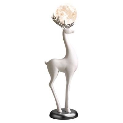 贝汉美艺术鹿落地灯摆件
