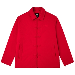 吴宇恒同款乔丹红色棉服男冬季商场同款抗静电马上有钱新年本命年