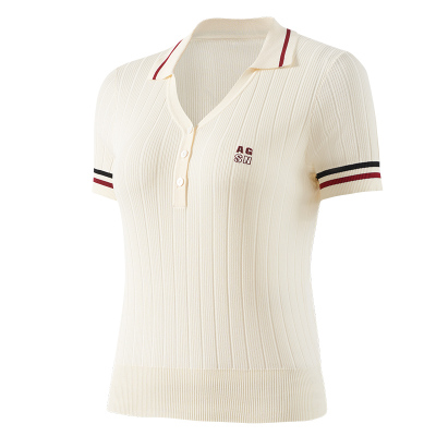 天使季节针织网球服polo衫t恤女羽毛球服女运动短袖上衣夏季服装