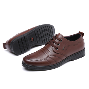 红蜻蜓男鞋软底商务正装休闲皮鞋头层牛皮2026真皮牛皮内有增高软