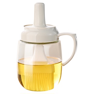 油刷油瓶一体玻璃食品级耐高温硅胶烧烤刷子厨房专用烙饼烘焙毛刷