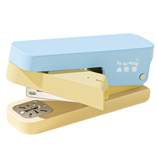 咔巴熊可旋转订书机学生专用订书器可钉中缝装订机大号重型加厚省力钉书机办公家用起钉器订书神器便携高颜值