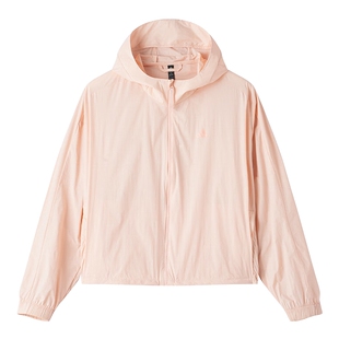 adidas阿迪达斯皮肤衣外套女子梭织透气粉色运动连帽夹克 KS2862