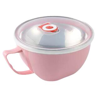 韩日式不锈钢泡面碗带盖学生宿舍方便面碗大号防烫汤杯大容量饭盒