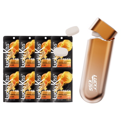luckykiss弹射牛磺酸风味人参含片维c熬夜开车加班犯困备考补能量