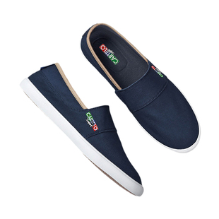 卡帝乐鳄鱼男鞋百搭帆布鞋潮透气休闲鞋布面板鞋布鞋一脚蹬懒人鞋