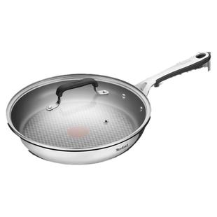 Tefal/特福不锈钢家用专用煎炒锅不挑炉灶炒菜锅电磁炉通用